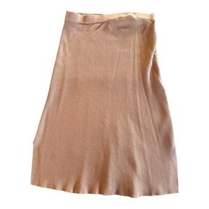 Wishlist Boutique Mauve/Lavender Light Purple Ribbed Pencil Bodycon Midi Skirt L